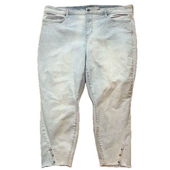 NYDJ Skinny Ankle Denim Jeans Light Wash Size 22W - Picture 1 of 6